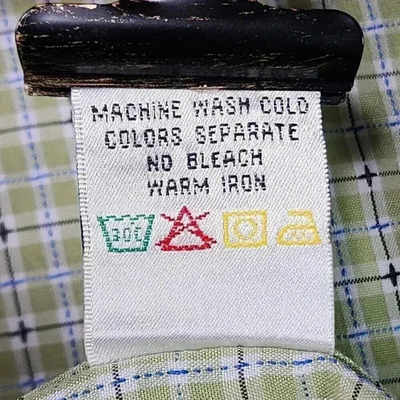 BUGATCHI Men's Dress Shirt XL Long Sleeve Woven Plaid Green - Picture 13 of 16